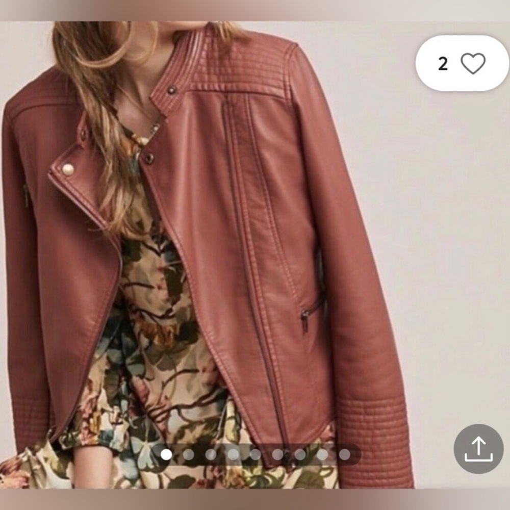 Anthropologie Ett:twa Moto Vegan Leather Jacket. size XS